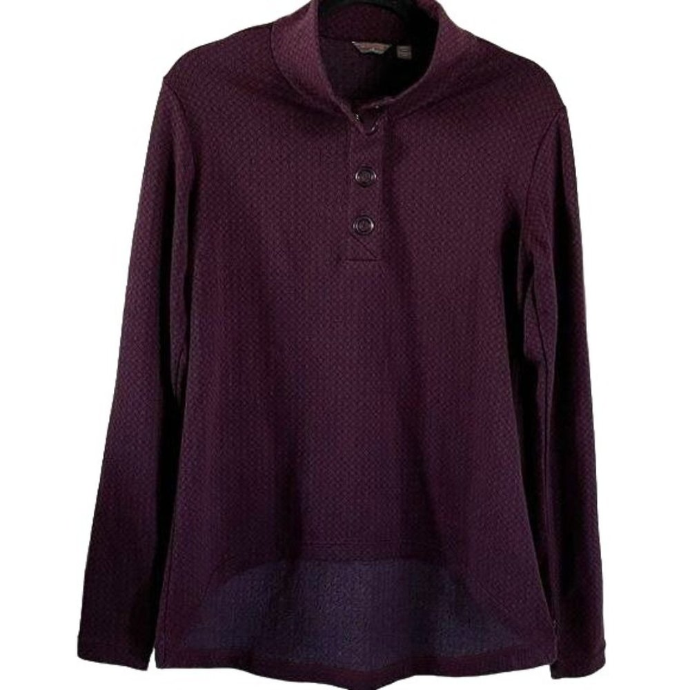 Merrell 1/2 Snap Burgundy Pullover Shirt, Sz Large